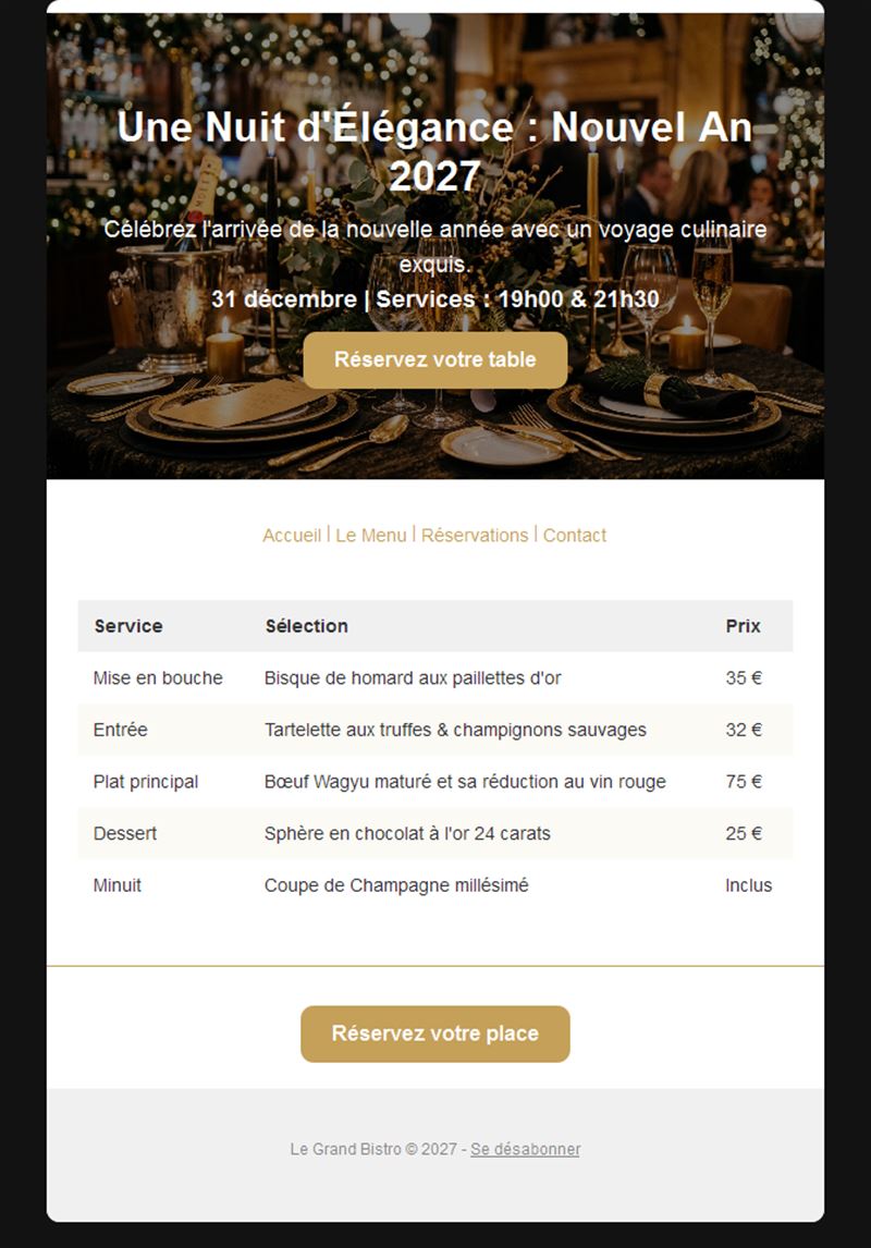 New Year 2027 Dinner