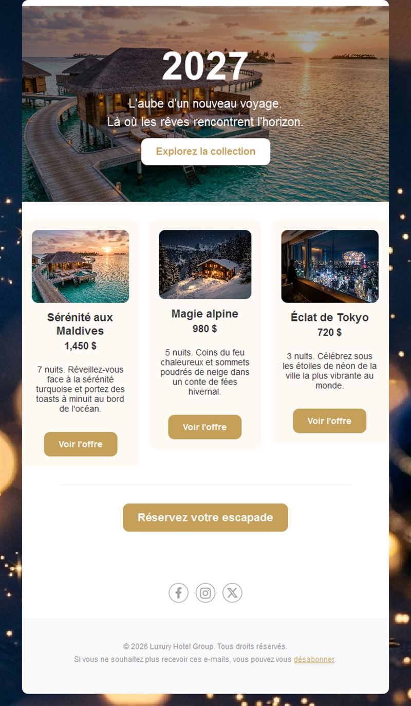 New Year 2027 Getaways