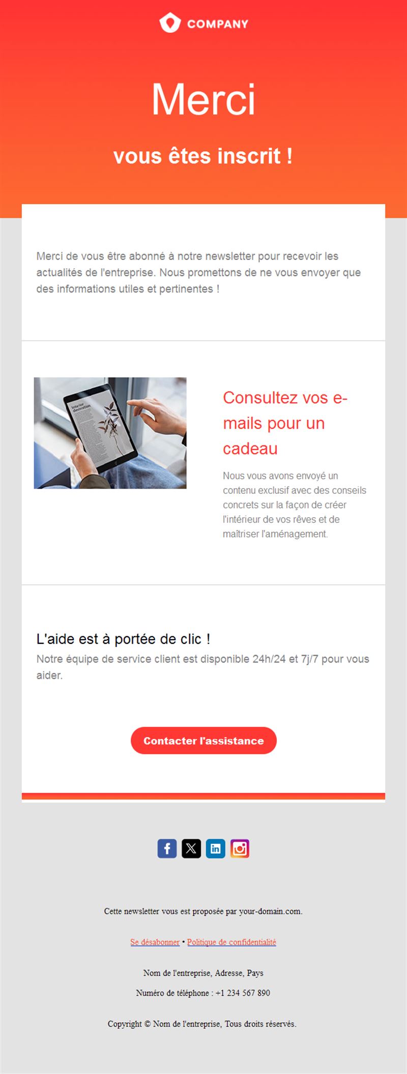 Thank You Email Templates