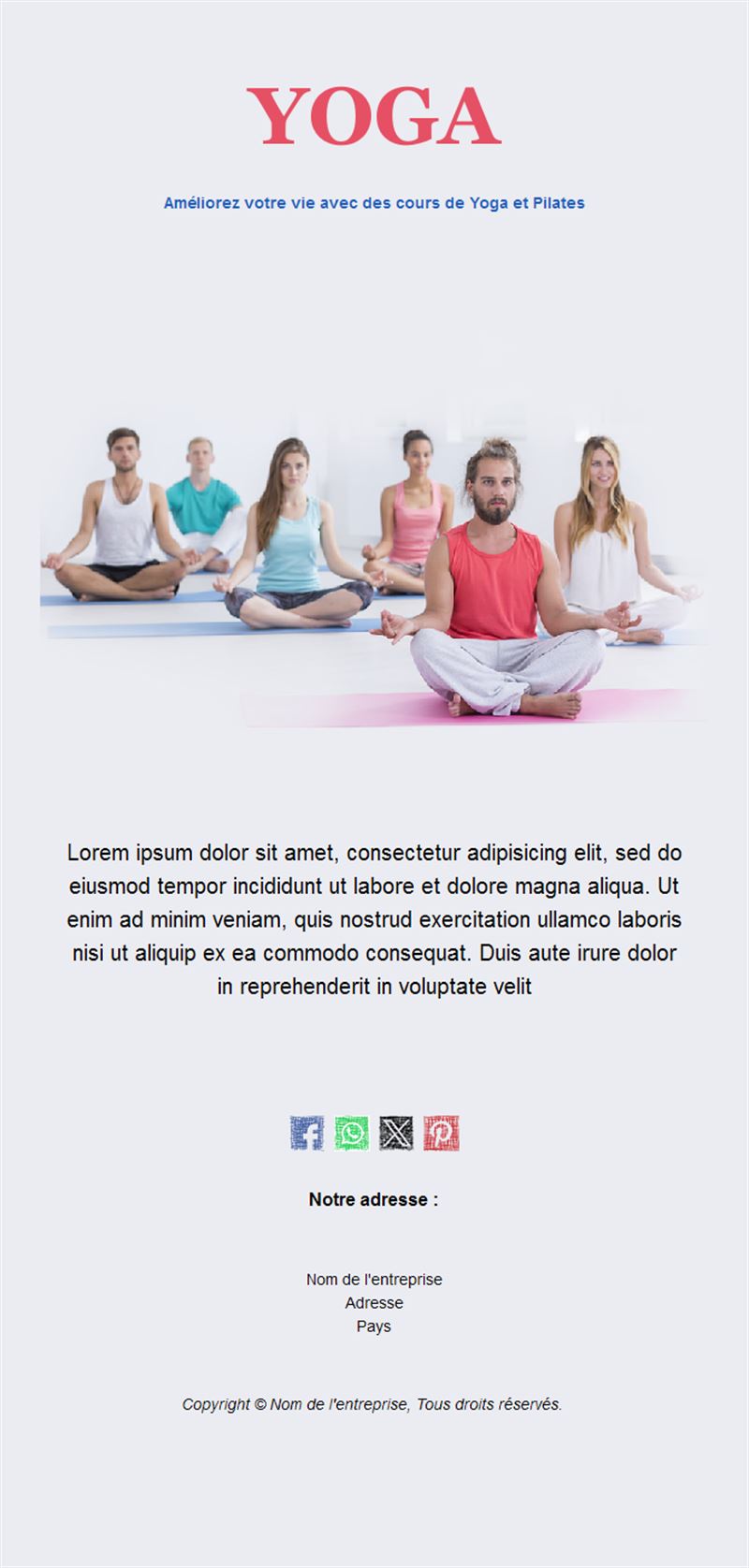 Yoga & Pilates Email Alerts