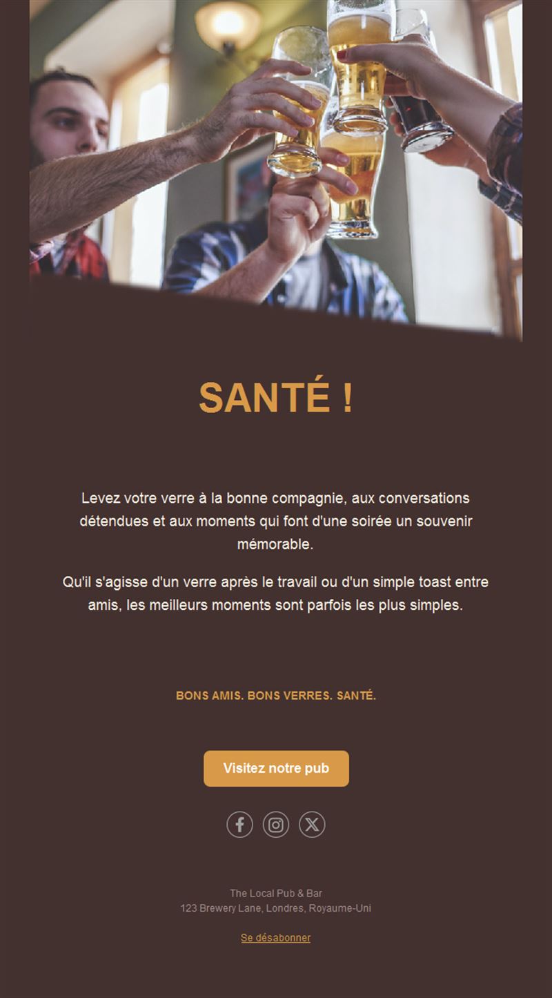 Happy Hour Bar Email Templates