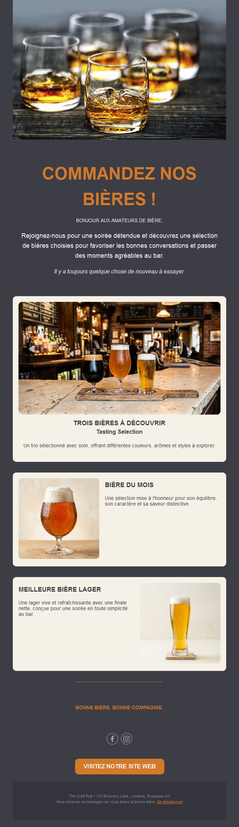 Bar Favorites Email Layouts