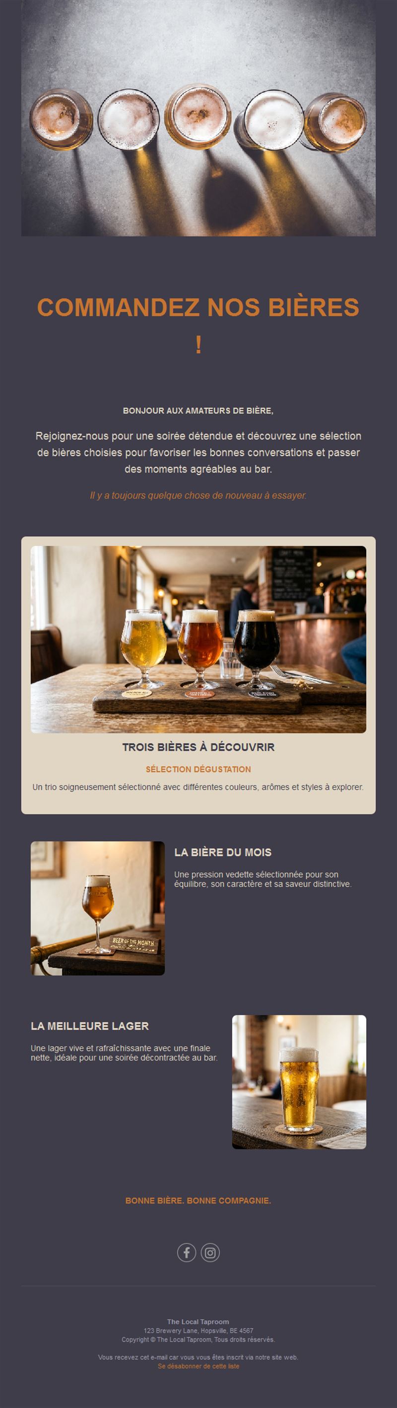 Drink Promo Email Layouts