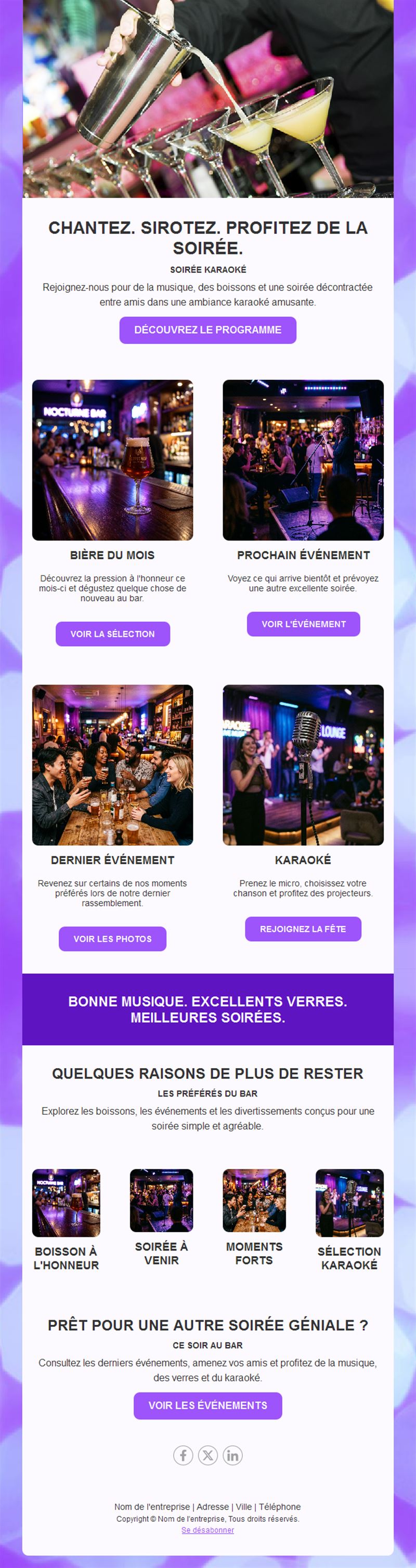 Happy Hour Email Layouts