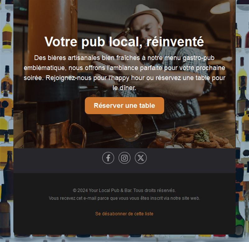 Nightlife Bar Email Layouts