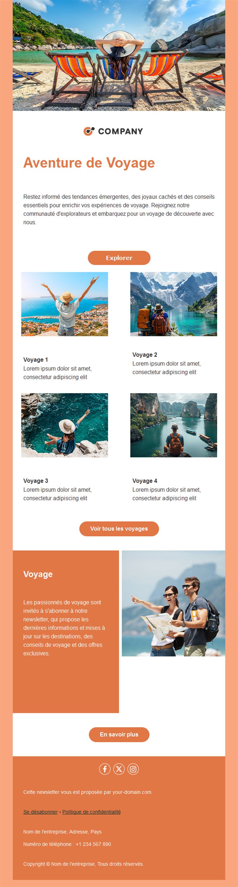 Travel Promotion Welcome Email