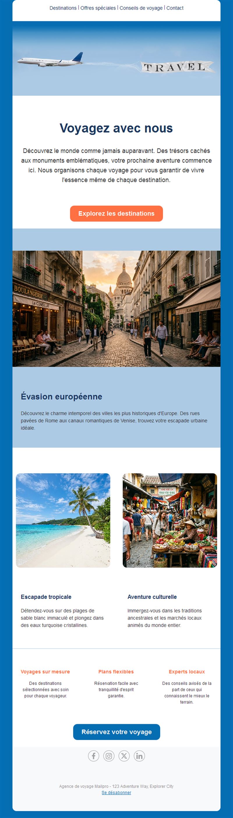 Destination Email Templates
