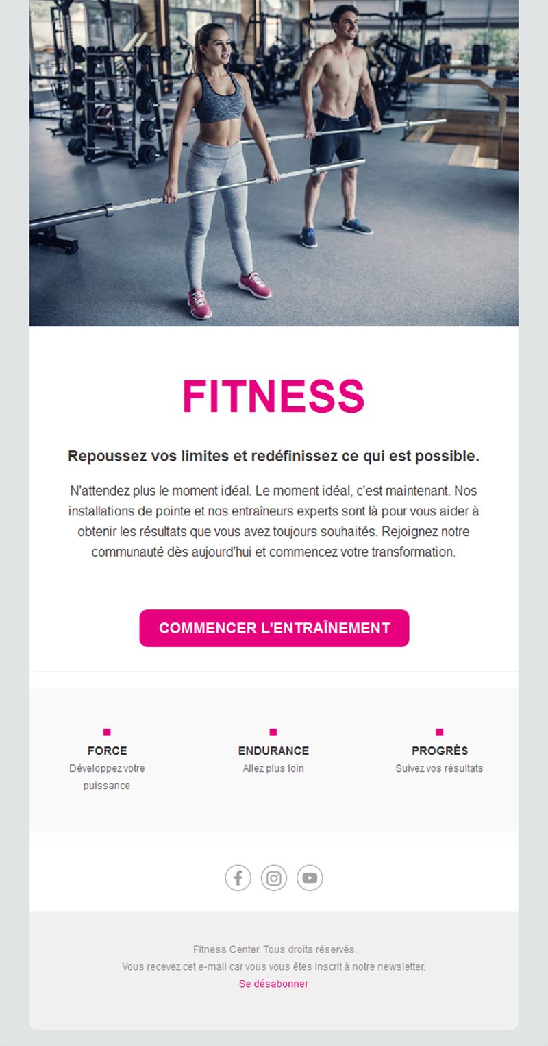 Fitness Tips Email Templates