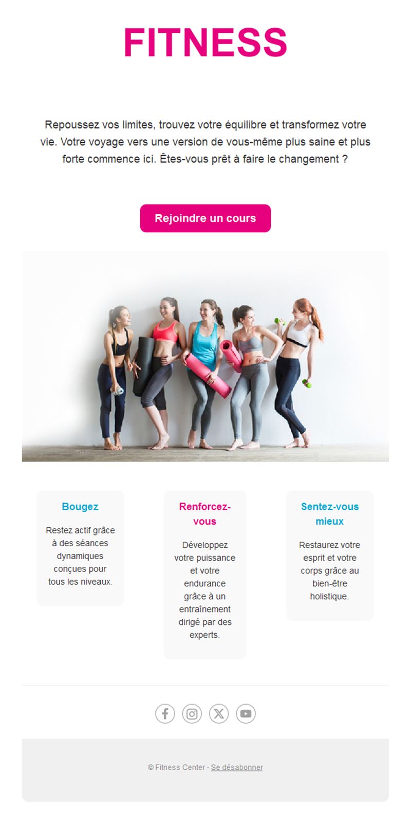 Workout Email Alerts