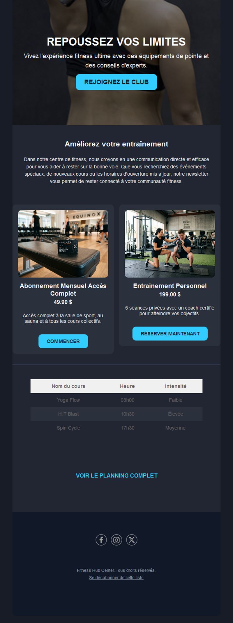 Health & Fitness Emails