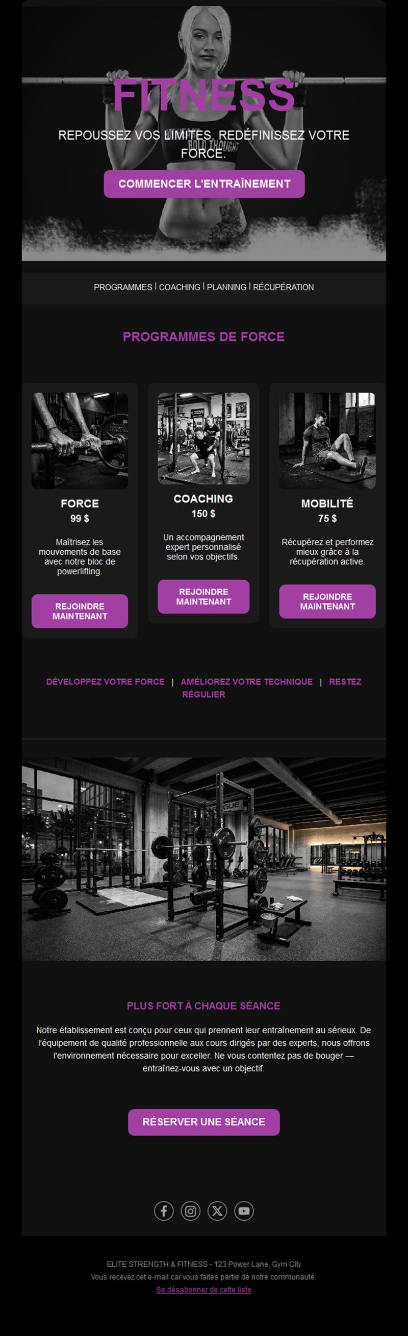 Fitness Motivation Emails