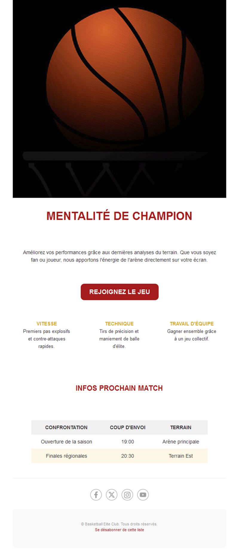 Basketball Email Updates