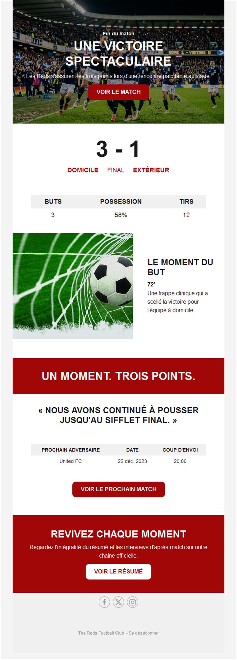 Game Day Email Templates