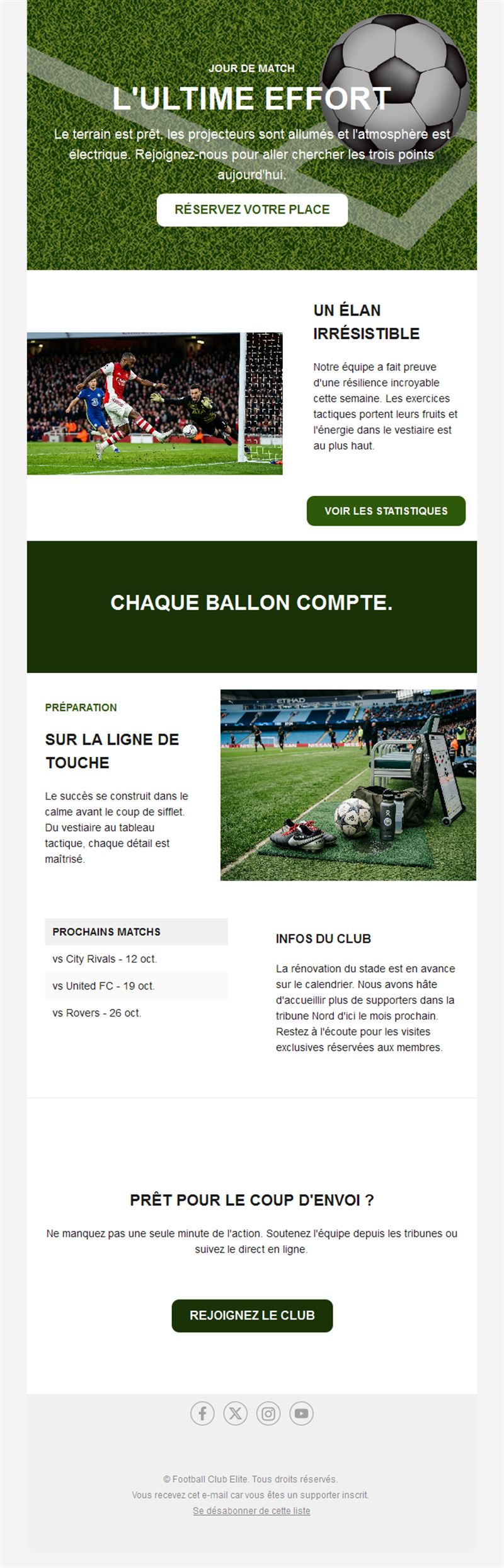 Basketball Club Email Layouts