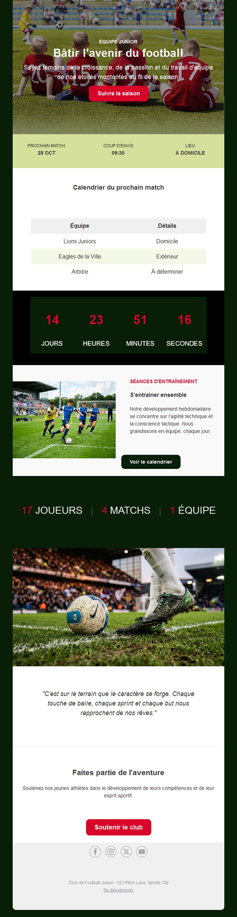 Football Fan Email Alerts