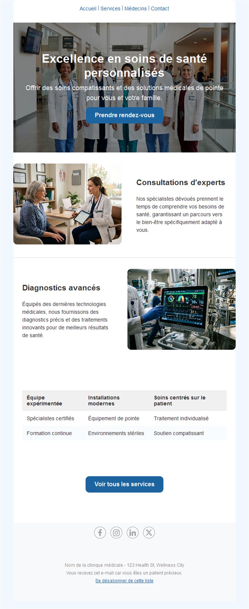 Health Clinic Email Templates