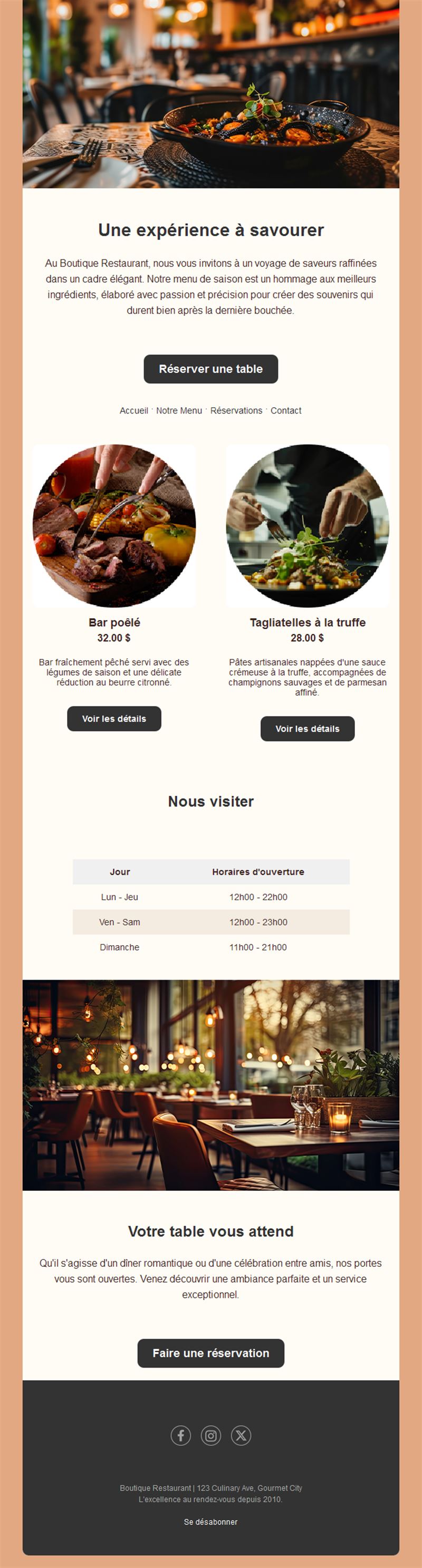 Seasonal Restaurant Highlights