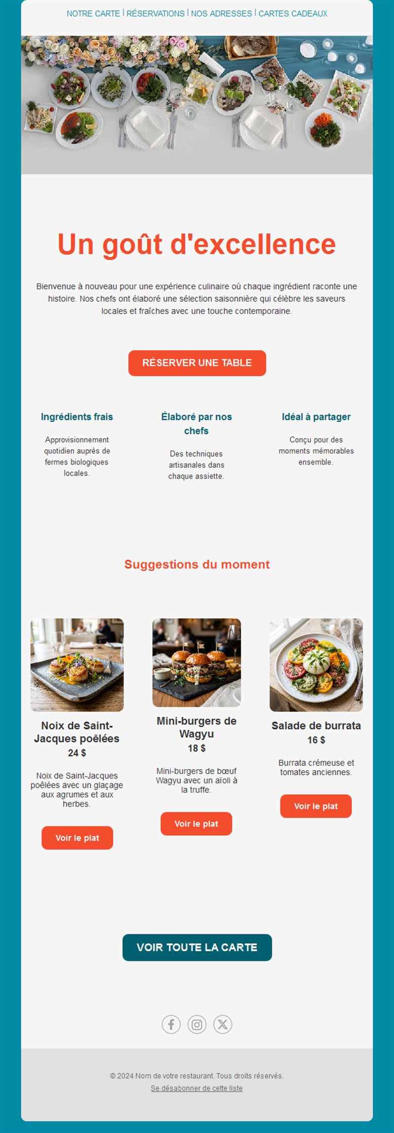 Restaurant Specials Emails