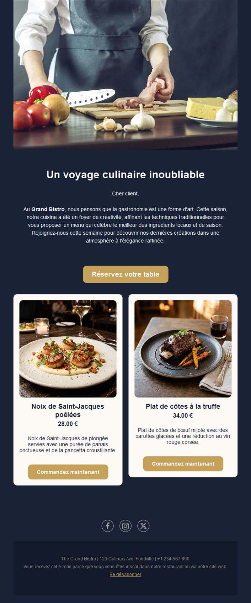 Restaurant Email Templates