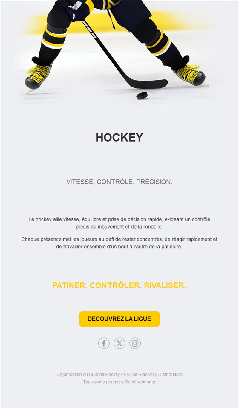Ice Hockey Email Updates