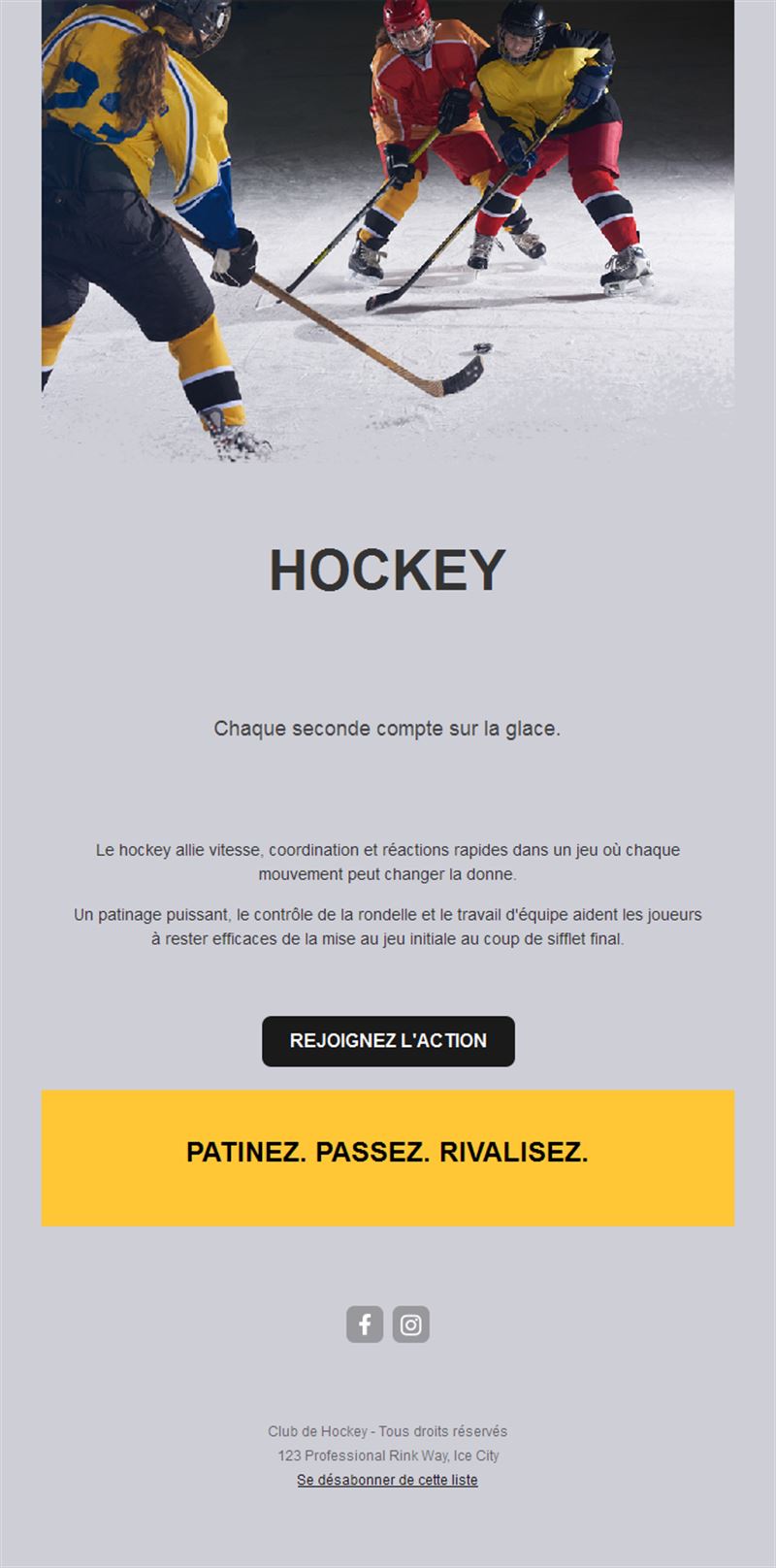 Hockey Highlight Emails