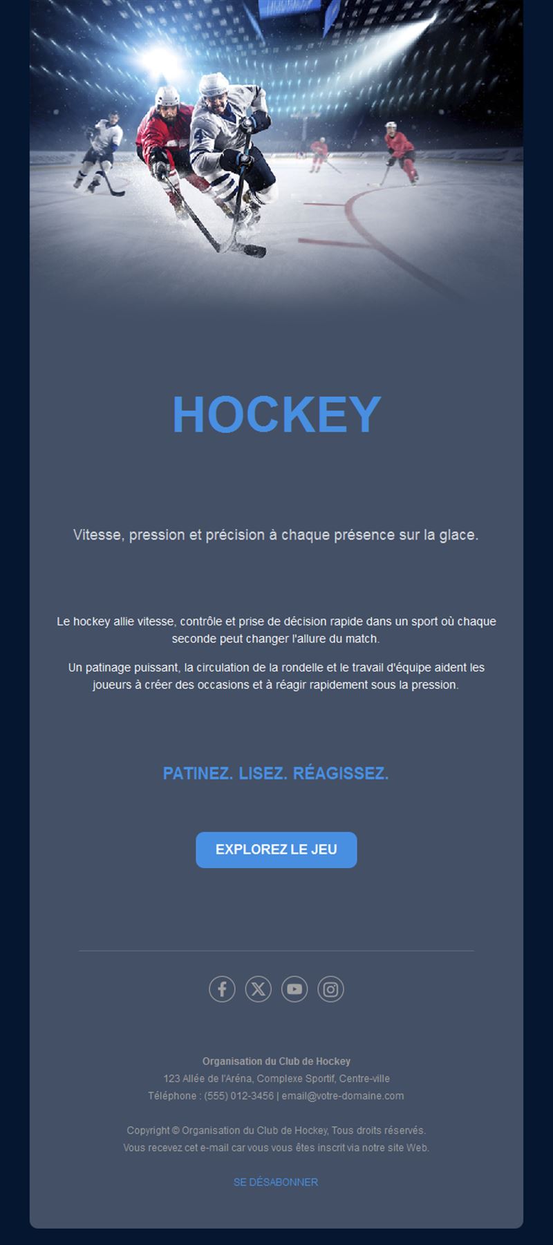 Live Hockey Email News