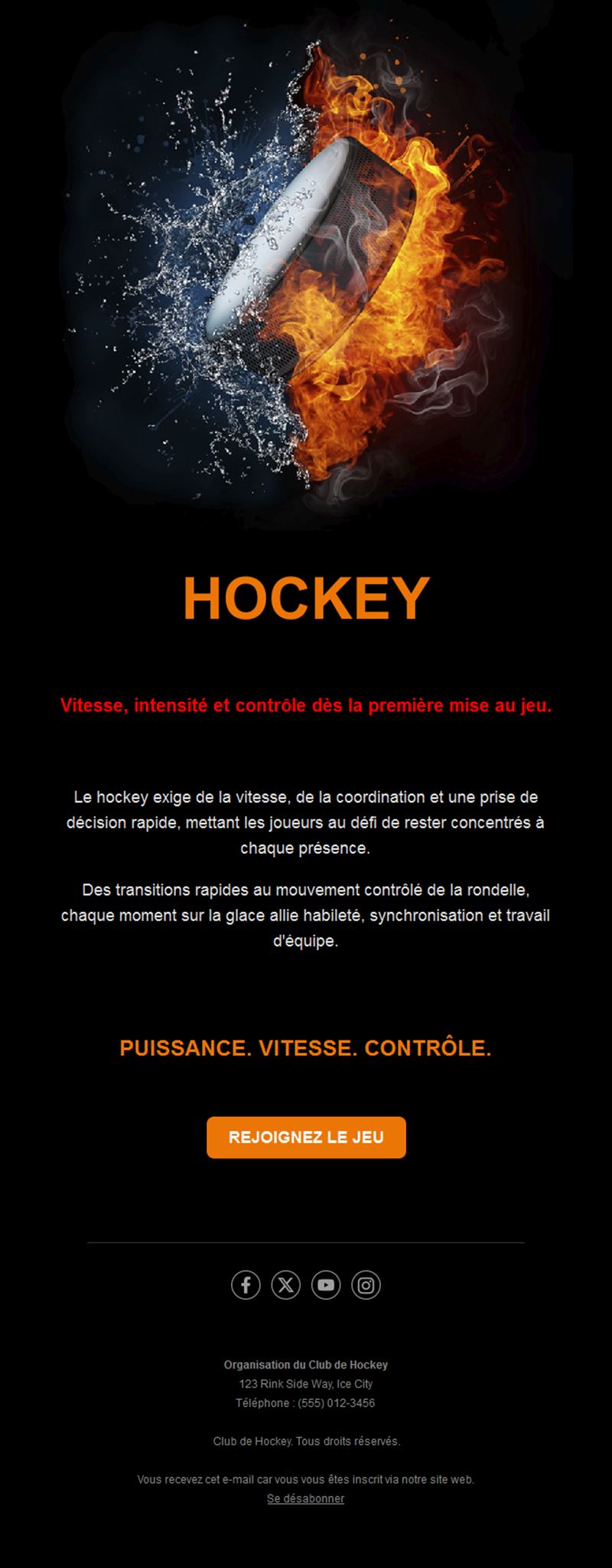 Hockey Email Updates