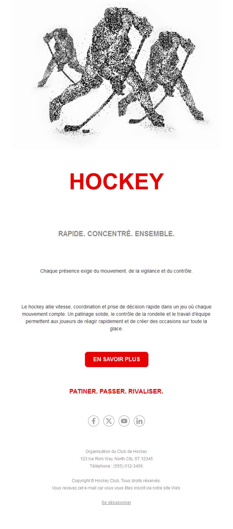 Hockey Action Email Alerts