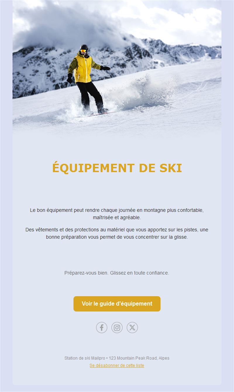 Snowboard Event Template