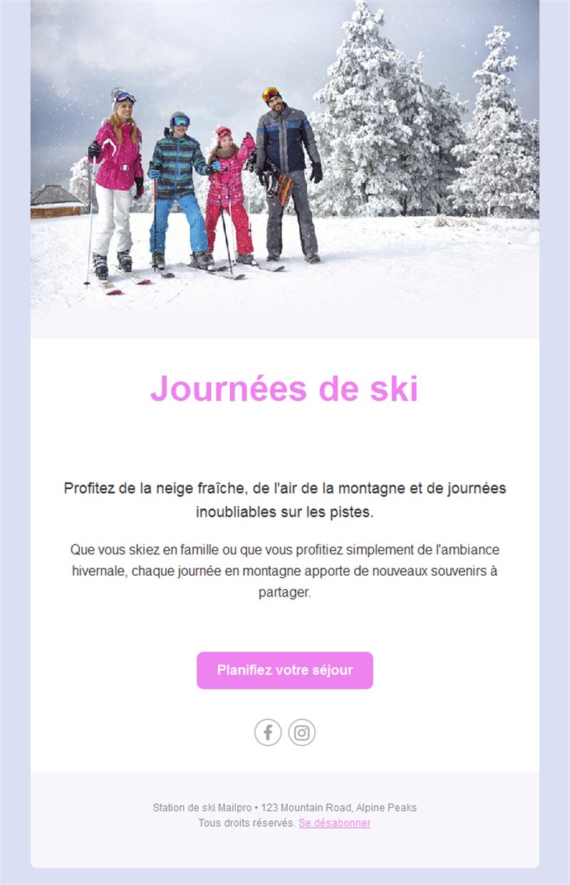 Ski Resort Newsletter