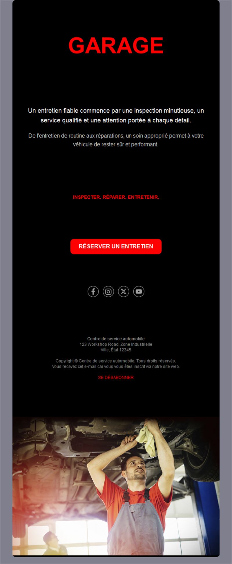 Garage Campaign Email