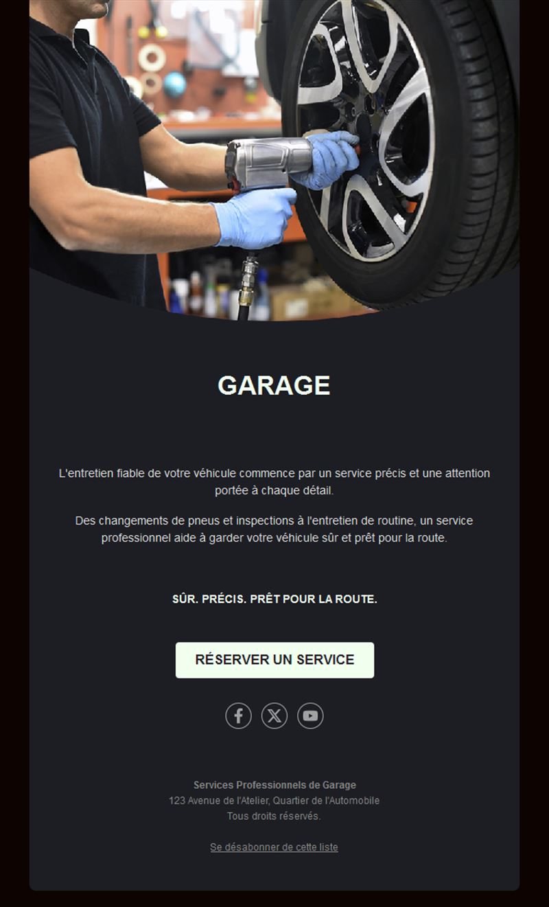 Auto Service Business Email
