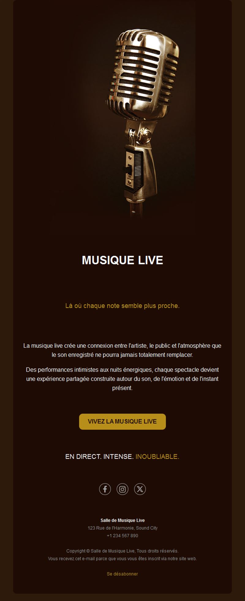 Music Event Templates