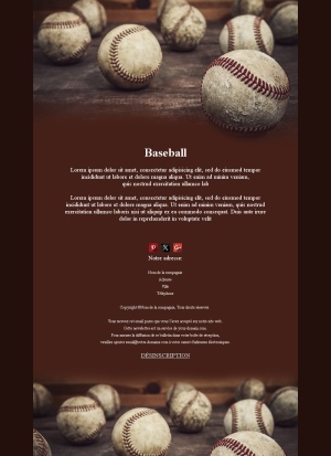 Jeu et entraînement baseball