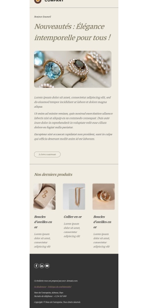 Modèle Email Bijoux Élégant
