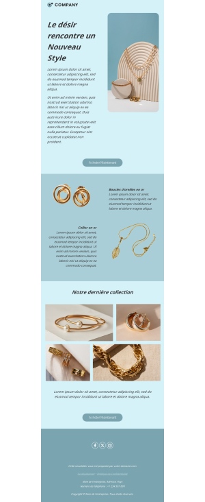 Modèles d’email de Bijoux