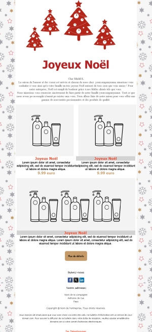 Modèles Noël Classiques Email