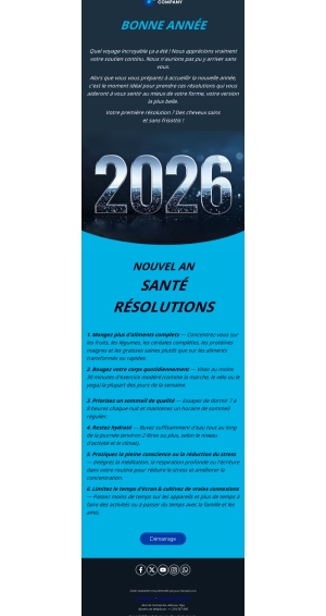 Vœux Entreprise Élégants Email