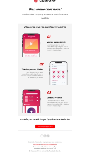 Email de Bienvenue Moderne