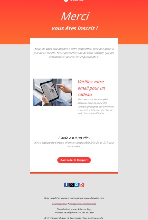 Modèles d’Email de Remerciement