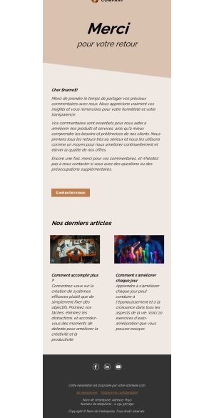 Merci d’être avec nous