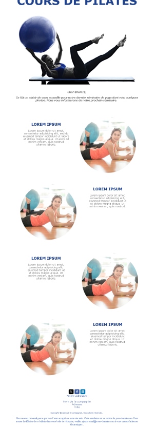 Template Email Cours Yoga