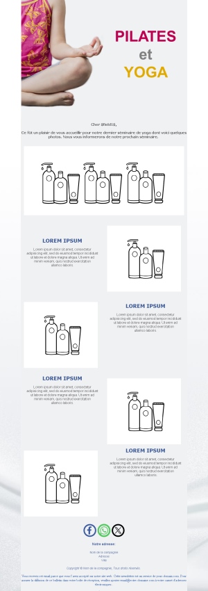 Templates Email Ateliers Pilates