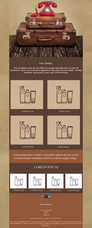 Template Email Agences Voyage