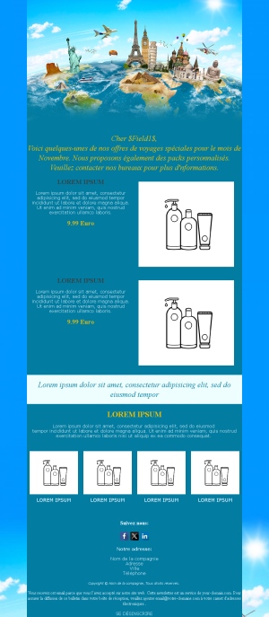Template Email Voyage Agences