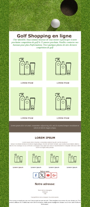 Newsletter Golf France