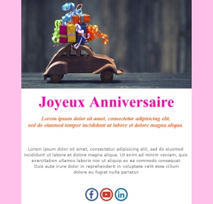 Email Joyeux Anniversaire Professionnel