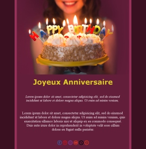 Email Anniversaire Élégant