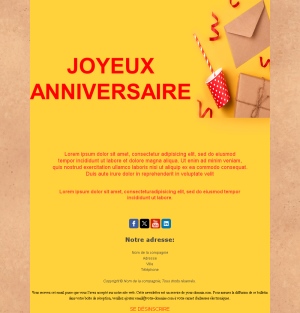 Email Anniversaire Client
