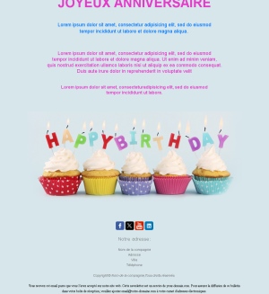 Email Joyeux Anniversaire Client